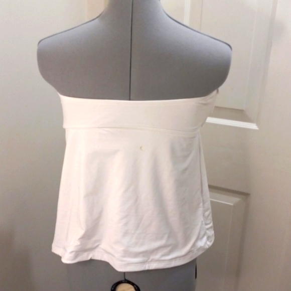 Mossimo White Cropped Ruffled Strapless Top Size Med - Picture 4 of 4